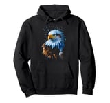 Eagle Hand painted eagle - Bald Eagle Soars Pullover Hoodie