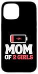 Coque pour iPhone 15 Two Daughters Mother's Day Mom of 2 Girls