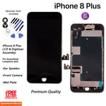 NEW iPhone 8 Plus Retina LCD Digitiser Touch Screen Full Assembly w/Parts BLACK