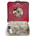 Dreamland Relaxwell Deluxe Faux Fur Heated Throw 120x160cm, Husky