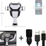 Car holder air vent mount for Motorola Edge 30 cell phone mount