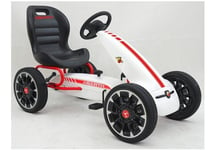 Abarth polkuauto go-kart, valkoinen