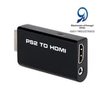 Adaptateur HDMI pour PS2 Noir Convient pour Jeux PS2 à HDMI avec Convertisseur Audio et Vidéo