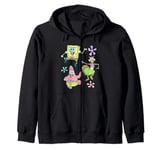 SpongeBob SquarePants Patrick Sandy & SpongeBob Dancing Zip Hoodie