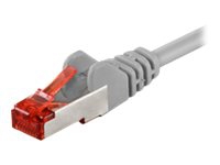 goobay - Nätverkskabel - RJ-45 (hane) till RJ-45 (hane) - 1 m - par i metallfolie (PiMF) - CAT 6 - halogenfri, formpressad - grå