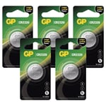 5 GP CR2320 Battery Lithium Coin Cell 1Bl Button Blister 3V China Exp 2032