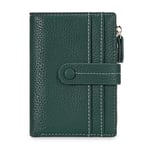 HKCLUF Portefeuille pour Femme, Portefeuille pour Femme en Cuir, Portefeuille RFID Petit Portefeuille avec Pochette à Monnaie Portefeuille avec Fermeture éclair et Compartiments Multiples (Vert)