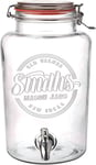 Smith'S Mason Jars 5 Liter Glass Drinks Dispenser with Stainless Tap Spigot |