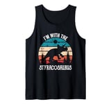 I'm With The Dinosaur Styracosaurus, Retro Dino Gifts Kids Tank Top