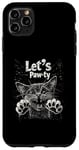 iPhone 11 Pro Max Let’s Paw-ty Cat Graphic Fun Party Cat Design for Pet Lovers Case