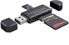 Micro USB OTG USB 2.0 Lecteur de Carte Adaptateur SD/Micro SD Lecteur de Carte Mémoire Connecteur Standard pour Smartphones Tablettes avec Fonction OTG pour SDXC SDHC MMC RS-MMC Micro SDXC UHS-I