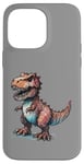 Coque pour iPhone 14 Pro Max Dinosaure T-Rex dessin crayon couleurs enfant adorable mignon