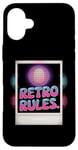 Coque pour iPhone 16 Plus Retro Rules Boule disco