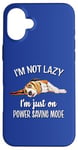 Coque pour iPhone 16 Plus Funny Napping Lazy Power Saving Beagle Dog Lover