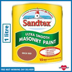 Sandtex Retail Ultra Smooth Masonry Brick Red Paint Exterior 1 L