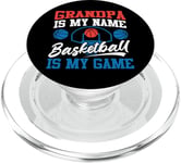 Basketball Bball Grandpa Grandpa Is My Name Basketball Is My PopSockets PopGrip for MagSafe