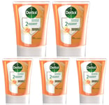 5 x 250ml Dettol No Touch Hand Wash System Refill Honey & Vanilla Fragrance