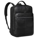 STILORD 'Pietro' Sac à Dos d'affaires Cuir Grand AAC à Dos pour Ordinateur Portable 15.6 Pouces Vintage Backpack pour Bureau Travail Business Trolley XL, Couleur:Noir