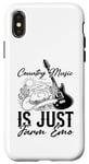 Coque pour iPhone X/XS La musique country, c'est juste Farm Emo