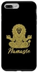 Coque pour iPhone 7 Plus/8 Plus Namaste Lion avec mandala amusant pour le yoga et la méditation