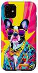 iPhone 11 Boston Terrier Dog Fashion Cute Colorful Pop Art Case