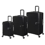 it luggage Helixian 3 Piece Hardside 8 Wheel Expandable Spinner Set, Black, 3 PC Set, Helixian 3 Piece Hardside 8 Wheel Expandable Spinner Set