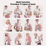 (Pink)1Pc Comfortable Cotton Baby Hip Carrier With Hip Multifunctional