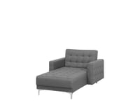 Chaise Longue En Tissu Gris Clair Aberdeen