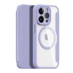 DUX DUCIS Skin X Pro MagSafe Flip Wallet Case for Apple iPhone 14 Pro - Purple