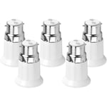 Ersandy - B22 mâle vers E27 Ampoule prise femelle adaptateur convertisseur, 5 pcs lumière guides de pied de lampe Aucun risque d'incendie