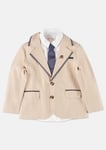 Angel & Rocket Boys Ashton Tailored Blazer Set - Beige - Size 12Y