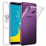 Coque pour Samsung J6 2018 Galaxy SM-J600F Gel ULTRA FINE + Verre VERRE Tremp�