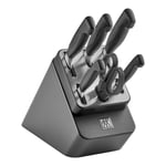 ZWILLING Four Star 7-pcs anthracite Ash Knife block set with KiS technology