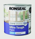 Ronseal Stays White Ultra Tough Pure Brilliant White Paint for Wood an