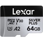 Lexar Professional 64GB SILVER PLUS microSDXC UHS-I Card