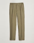 Kiton Linen Drawstring Pants Olive