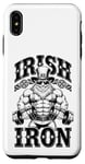 Coque pour iPhone XS Max Irlandais Iron Funny St Patrick Day Leprechaun Gym Fitness