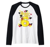 Disney Mickey & Friends 6 Year Old Birthday Girl Manche Raglan