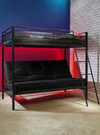 X Rocker Stronghold High Sleeper Bed With Double Futon Cushion And Mattress Option (Buy &Amp; Save!) - Bedframe With Mattress