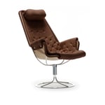 DUX - Jetson Classic Soft Leather Brown - Lenestoler - Bruno Mathsson - Brun - Lær/Naturlig materiale/Metall/Syntetisk