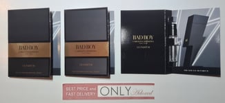 3 x Carolina Herrera BAD BOY LE PARFUM 1.5ml Eau de parfum SPRAY samples *NEW*