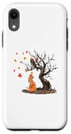 iPhone XR Fox and owl on the tree animal lovers autumn leaves Case