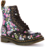 Dr Martens 1460 Pascal Vintage Floral Ankle Womens Boot Black Flower UK 3 - 8