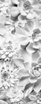 Komar P962-VD1 Papier peint photo non tissé - Panneau noir et blanc - Dimensions : 100 x 250 cm (largeur x hauteur) - Fleurs et plantes - Papier peint mural pour salon, chambre, bureau, couloir -