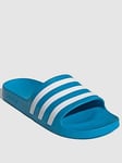 adidas Mens Adilette Aqua Sliders - Blue, Light Blue/White, Size 8, Men