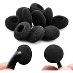 12 Pairs Black Foam Ear Pads Sponge Mesh Cushions for Earphones Headphones Foam Earbud Earpad Ear Bud Pad Replacement Sponge Covers for Earphone MP3 MP4