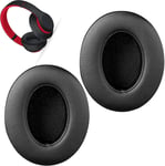 Studio 2 Coussinets de rechange pour casque Beats Studio 2 & Studio 3 filaire et sans fil,coussinets en mousse à mémoire de forme avec cuir protéiné souple - Noir