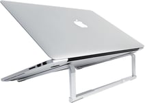 Support Ordinateur Portable Pliable - Support PC Portable 10 à 18 Pouces Support Universel ventilé pour Ordinateur Portable Compatible avec MacBook, Notebook, ASUS, Acer, etc Aluminium