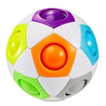 CUBIDI® Originale Boule Magique édition Football I Jeu d'adresse pour Adultes et Enfants I Boule Magique Arc-en-Ciel Jeu de Puzzle pour Filles et garçons à partir de 6 Ans.