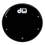 DW Gloss Black Vented Bass Drum Head